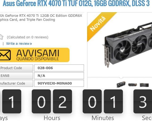 NVIDIA GeForce RTX 4070 Ti: назначена дата выхода — 5 января