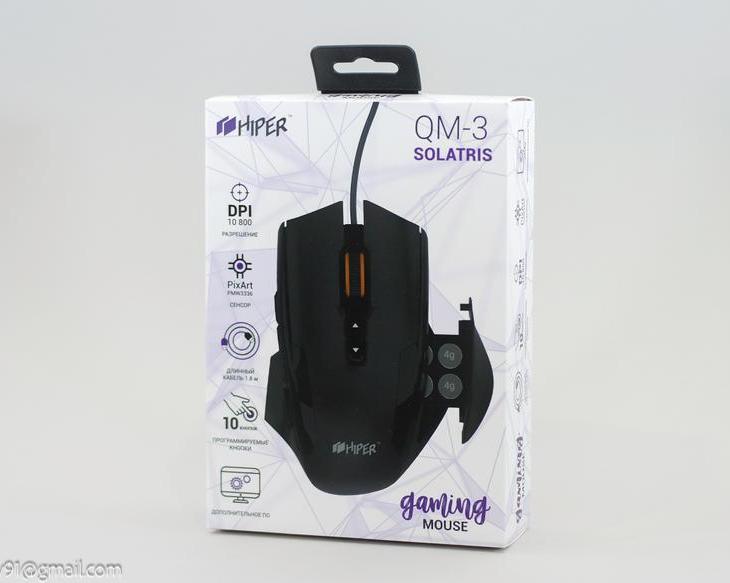 Обзор игровой мыши Hiper QM