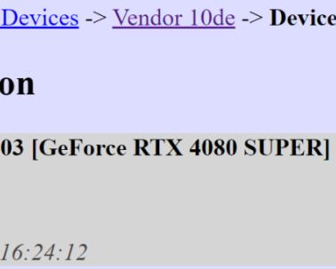 NVIDIA GeForce RTX 4080 SUPER с GPU AD103 обрела свой собственный идентификационный номер